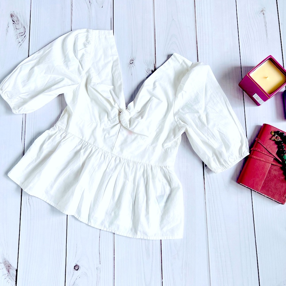 Gap White Cotton Blouse